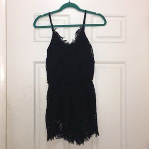 Black lace romper